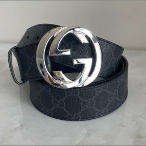 Men's Black Supreme Monogram interlocking Gucci